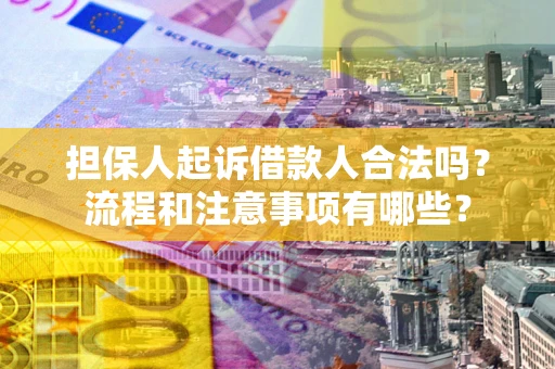 北京担保人起诉借款人合法吗？流程和注意事项有哪些？